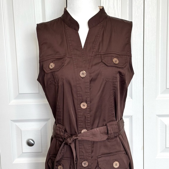 FYLO Chocolate Button-Down Midi Dress - Picture 4 of 7